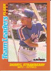 1988 Fleer Team Leaders Baseball Cards 040      Darryl Strawberry